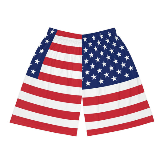 American Flag Basketball Shorts