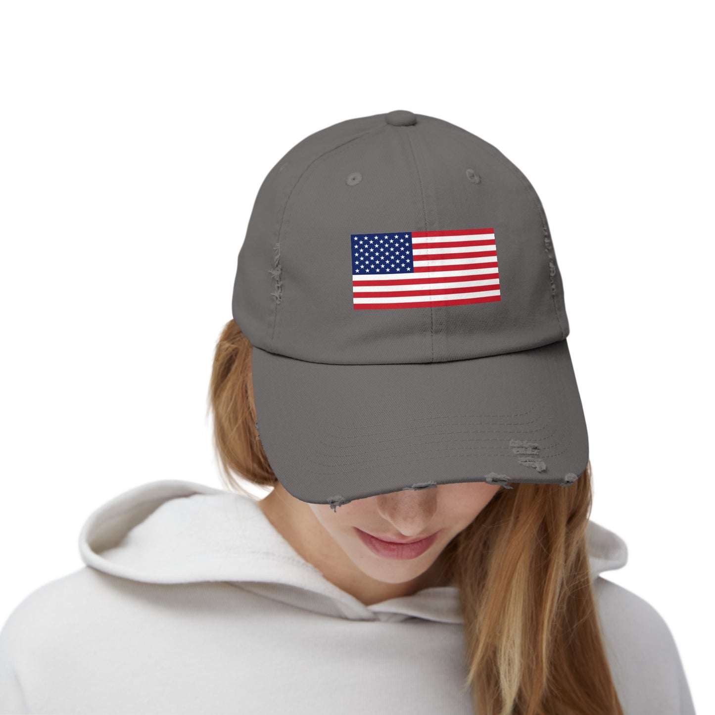 American Flag Distressed Cap