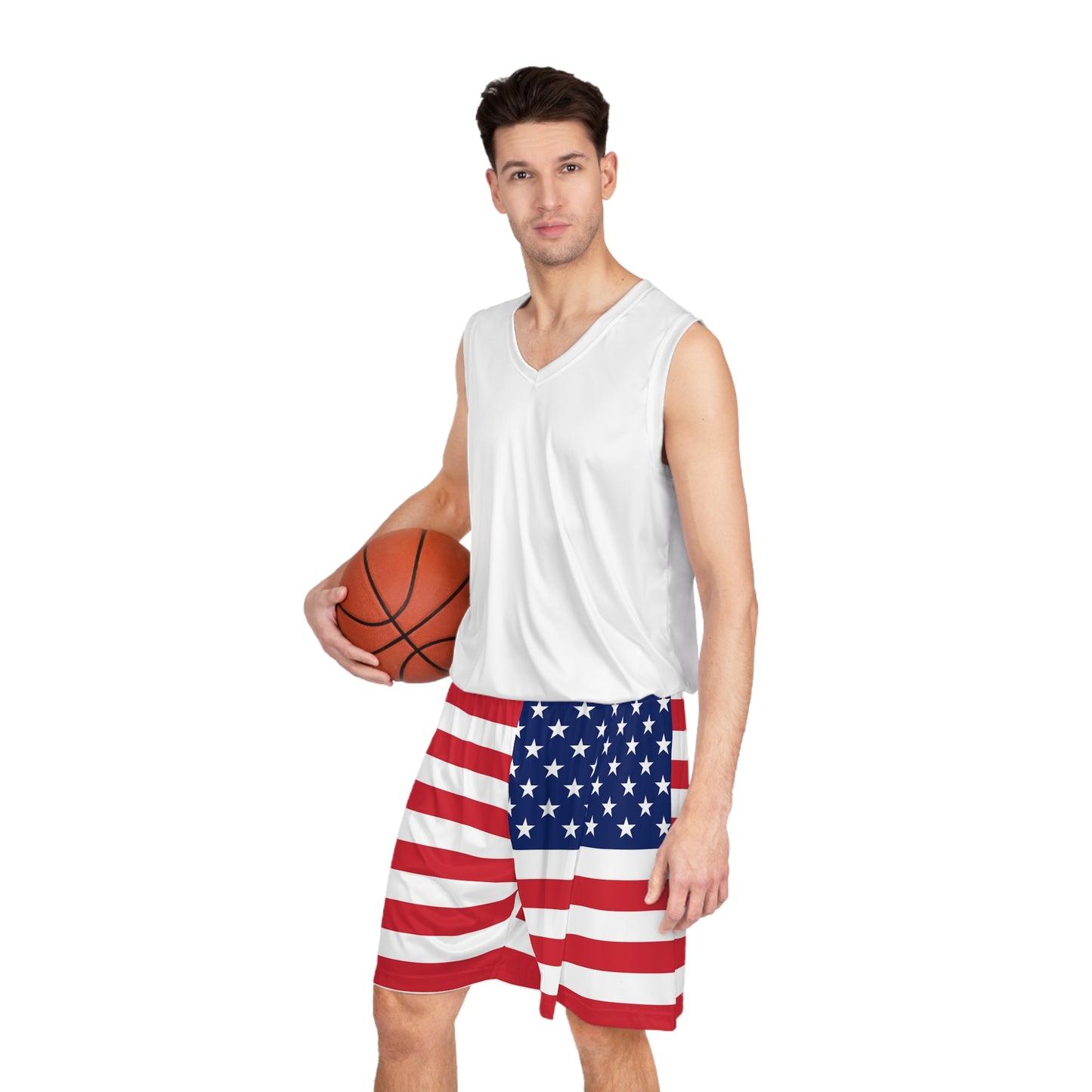 American Flag Basketball Shorts