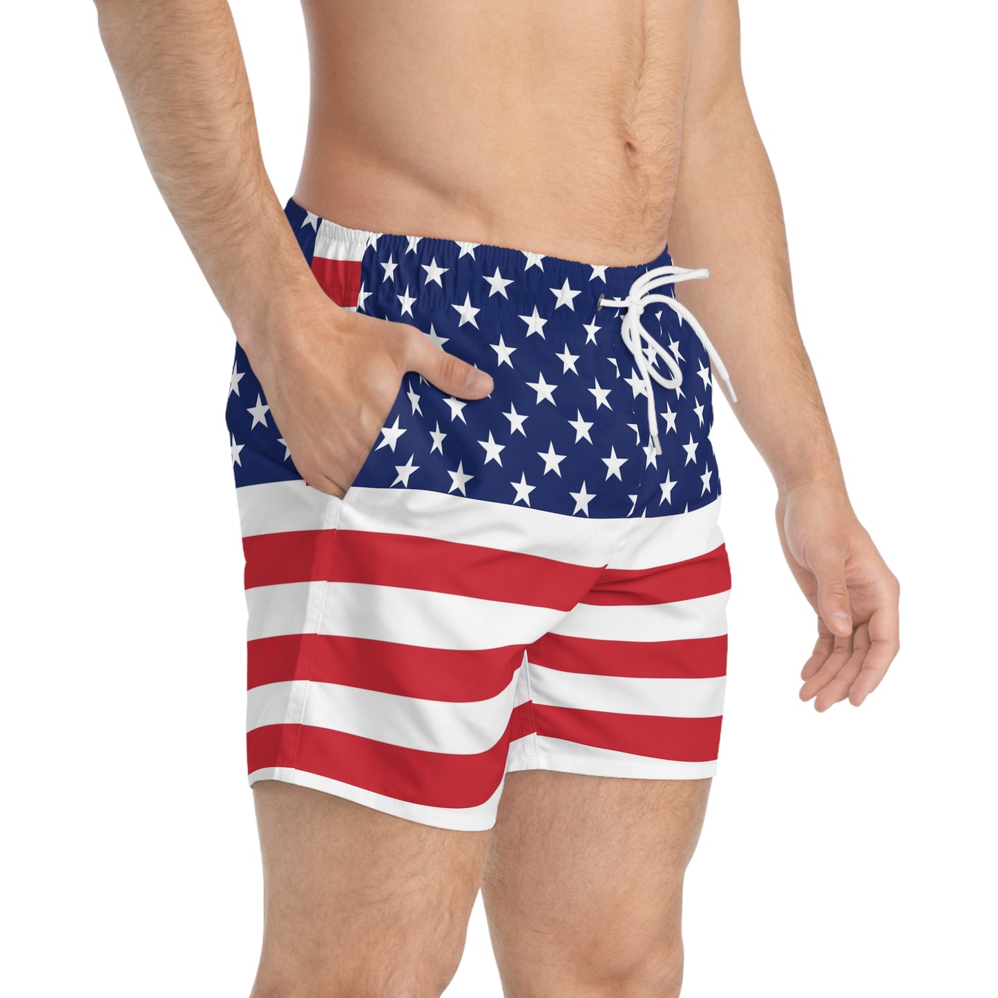 American Flag Swim Trunks