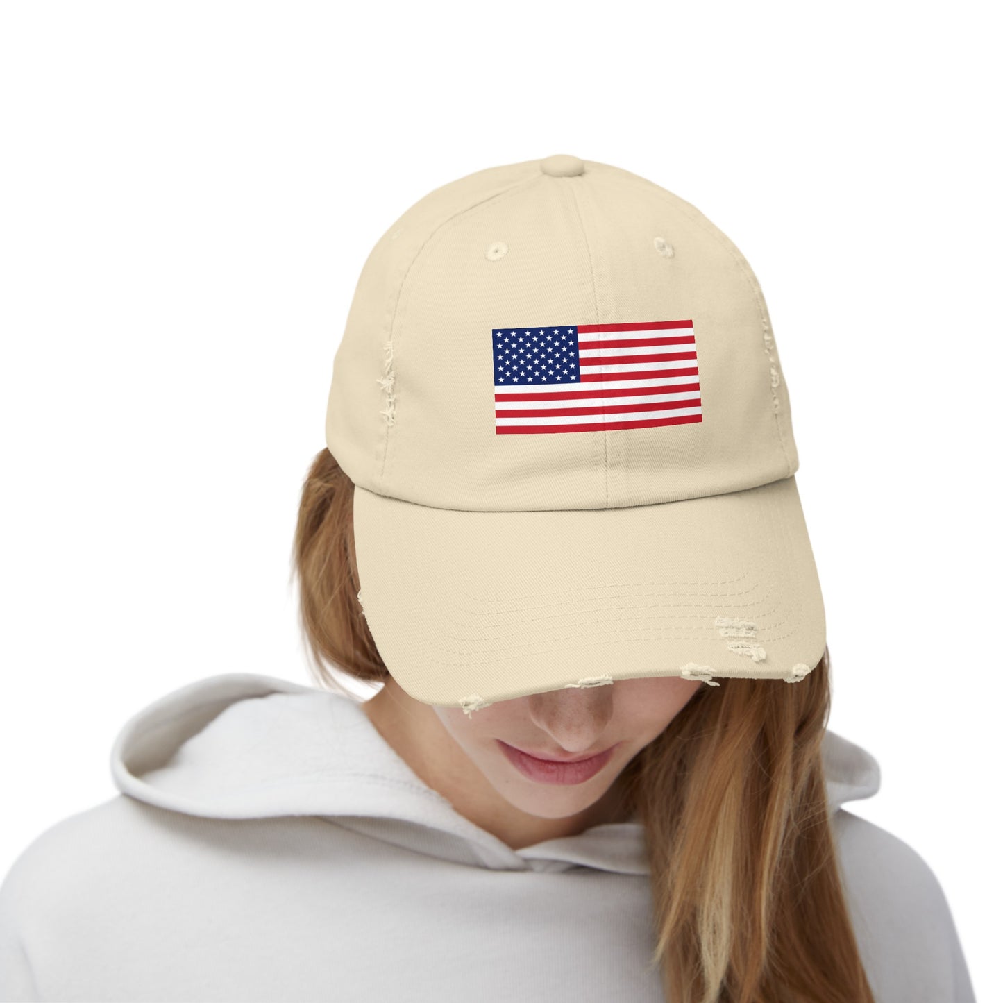 American Flag Distressed Cap