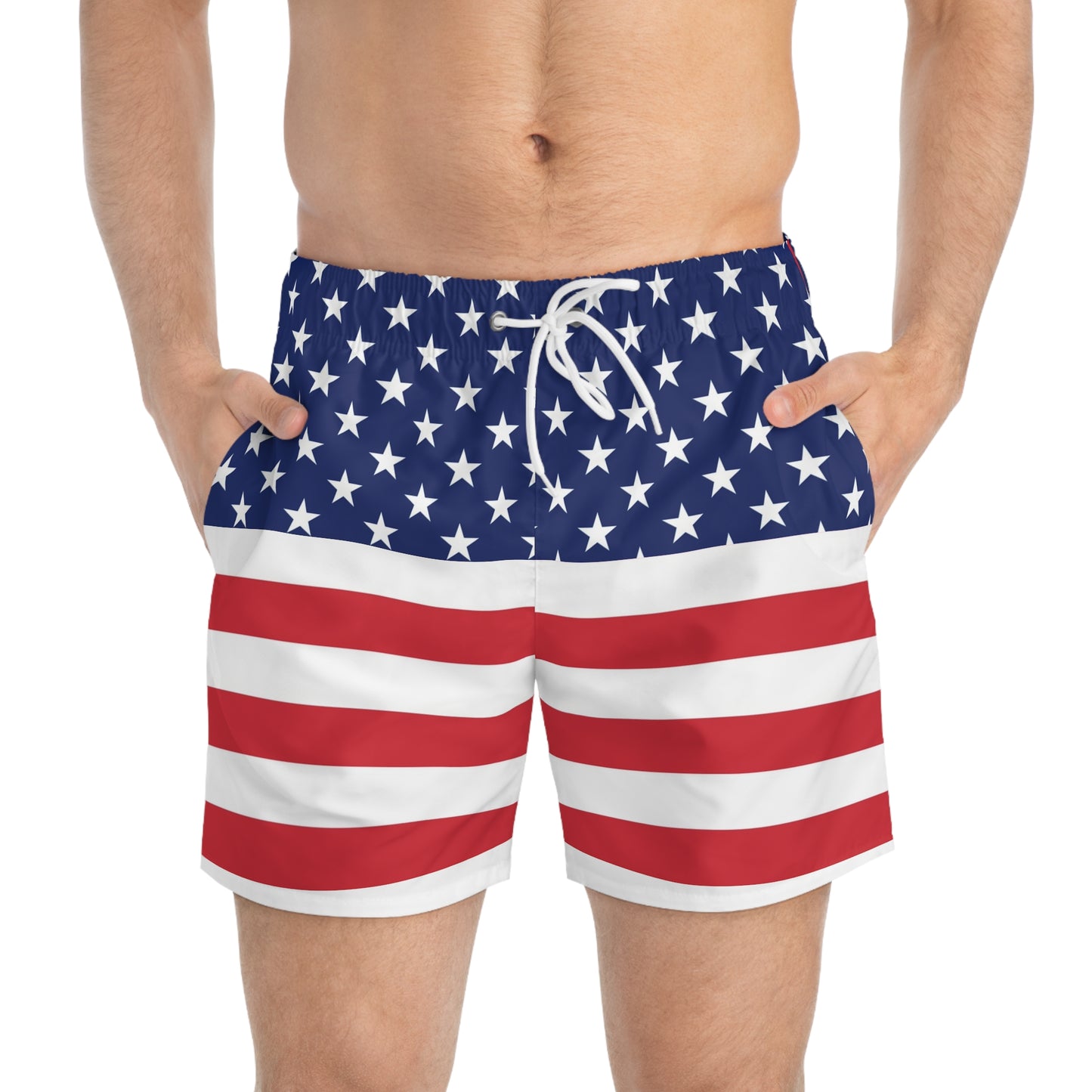 American Flag Swim Trunks